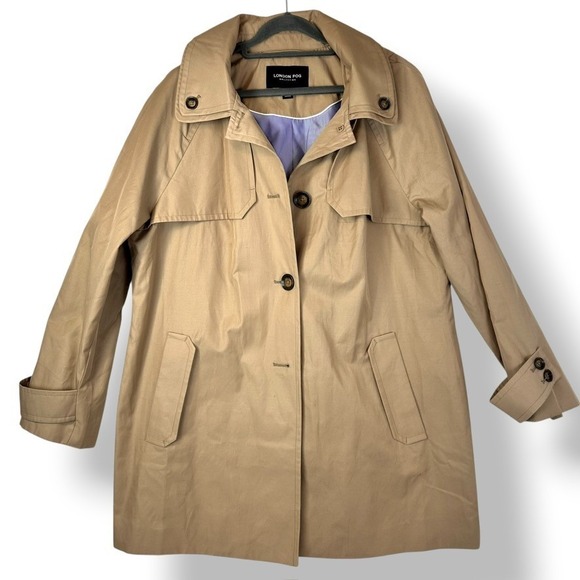 London Fog Jackets & Blazers - London Fog Collection Trench Coat Womens XL Tan